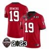 Georgia Bulldogs Brock Bowers Jersey #19 Honoring Vince Dooley Patch All Stitched Red