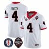 Georgia Bulldogs Nolan Smith Jersey #4 Back To Back National Champions College Football White 6 Georgia Bulldogs Nolan Smith Jersey #4 Back To Back National Champions College Football White