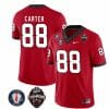 Georgia Bulldogs Jalen Carter Jersey #88 Back To Back National Champions College Football Red