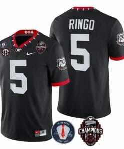 Georgia Bulldogs Kelee Ringo Jersey #5 Back To Back National Champions College Football Black