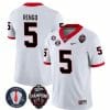Georgia Bulldogs Kelee Ringo Jersey #5 Back To Back National Champions College Football White 4 Georgia Bulldogs Kelee Ringo Jersey #5 Back To Back National Champions College Football White