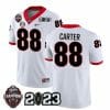 Georgia Bulldogs Jalen Carter Jersey #88 CFP National Champions Patch 2023 All Stitched White