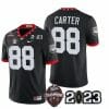 Georgia Bulldogs Jalen Carter Jersey #88 CFP National Champions Patch 2023 All Stitched Black