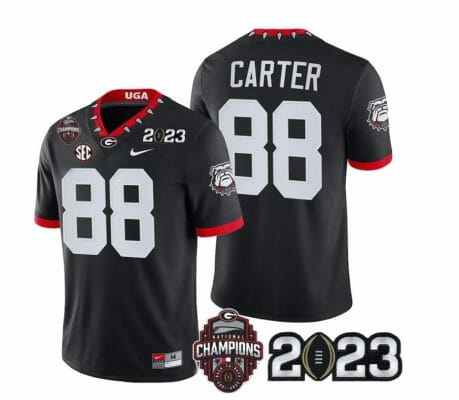 Georgia Bulldogs Jalen Carter Jersey #88 CFP National Champions Patch 2023 All Stitched Black 8 Georgia Bulldogs Jalen Carter Jersey #88 CFP National Champions Patch 2023 All Stitched Black