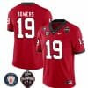 Georgia Bulldogs Brock Bowers Jersey #19 Back To Back National Champions College Football Red