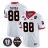 Georgia Bulldogs Jalen Carter Jersey #88 Back To Back National Champions College Football White