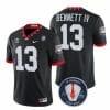 Georgia Bulldogs Stetson Bennett Jersey #13 Honoring Vince Dooley Patch All Stitched Black