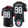 Georgia Bulldogs Jalen Carter Jersey #88 Honoring Vince Dooley Patch All Stitched Black