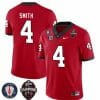 Georgia Bulldogs Nolan Smith Jersey #4 Back To Back National Champions College Football Red 7 Georgia Bulldogs Nolan Smith Jersey #4 Back To Back National Champions College Football Red