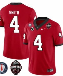 Georgia Bulldogs Nolan Smith Jersey #4 Back To Back National Champions College Football Red
