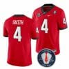 Georgia Bulldogs Nolan Smith Jersey #4 Honoring Vince Dooley Patch All Stitched Red 4 Georgia Bulldogs Nolan Smith Jersey #4 Honoring Vince Dooley Patch All Stitched Red