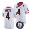 Georgia Bulldogs Nolan Smith Jersey #4 Honoring Vince Dooley Patch All Stitched Whie 7 Georgia Bulldogs Nolan Smith Jersey #4 Honoring Vince Dooley Patch All Stitched Whie