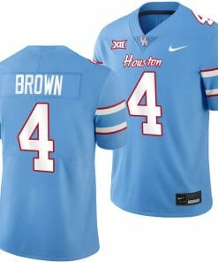 Houston Cougars Oilers Themed #4 Samuel Brown Jersey NCAA Football - Blue
