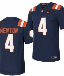 Illinois Fighting Illini Jer Zhan Newton Jersey #4 College Football Stitched Navy 2023