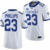 Kentucky Wildcats Andru Phillips Jersey #23 College Football Game 2023 White
