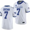 Kentucky Wildcats Barion Brown Jersey #7 College Football Game 2023 White