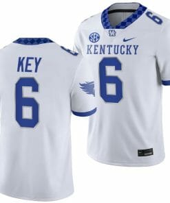 Kentucky Wildcats Dane Key Jersey #6 College Football Game 2023 White