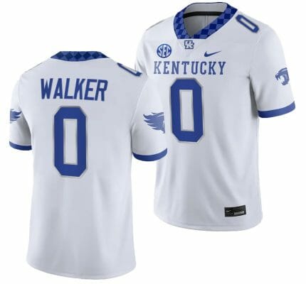Kentucky Wildcats Deone Walker Jersey #0 College Football Game 2023 White 10 Kentucky Wildcats Deone Walker Jersey #0 College Football Game 2023 White