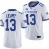 Kentucky Wildcats Devin Leary Jersey #13 College Football Game 2023 White