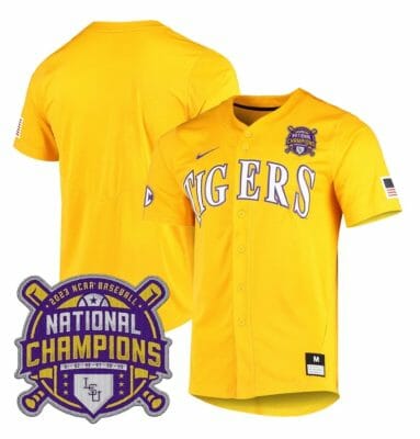 Lsu Tigers Jersey NCAA College Baseball National Champions Stitched Gold 8 Lsu Tigers Jersey NCAA College Baseball National Champions Stitched Gold