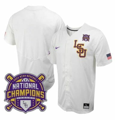 Lsu Tigers Jersey NCAA College Baseball National Champions Stitched White