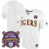 Lsu Tigers Jersey NCAA College Baseball National Champions Stitched White Tigers