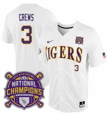 Lsu Tigers Dylan Crews Jersey #3 National Champions NCAA College Baseball Stitched White Tigers 8 Lsu Tigers Dylan Crews Jersey #3 National Champions NCAA College Baseball Stitched White Tigers