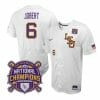 Lsu Tigers Brayden Jobert Jersey #6 National Champions 2023 NCAA College Baseball Stitched White