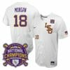 Lsu Tigers Tre Morgan Jersey #18 National Champions NCAA College Baseball Stitched White 7 Lsu Tigers Tre Morgan Jersey #18 National Champions NCAA College Baseball Stitched White