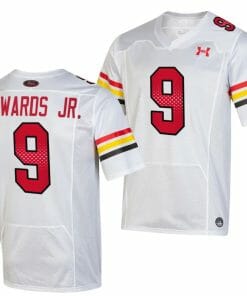 Maryland Terrapins Billy Edwards Jr Jersey #9 College Football Game Throwback 2023 White