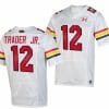 Maryland Terrapins Dante Trader Jr Jersey #12 College Football Game Throwback 2023 White