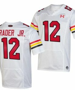 Maryland Terrapins Dante Trader Jr Jersey #12 College Football Game Throwback 2023 White