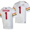Maryland Terrapins Jaishawn Barham Jersey #1 College Football Game Throwback 2023 White
