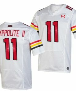 Maryland Terrapins Ruben Hyppolite II Jersey #11 College Football Game Throwback 2023 White