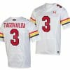 Maryland Terrapins Taulia Tagovailoa Jersey #3 College Football Game Throwback 2023 White