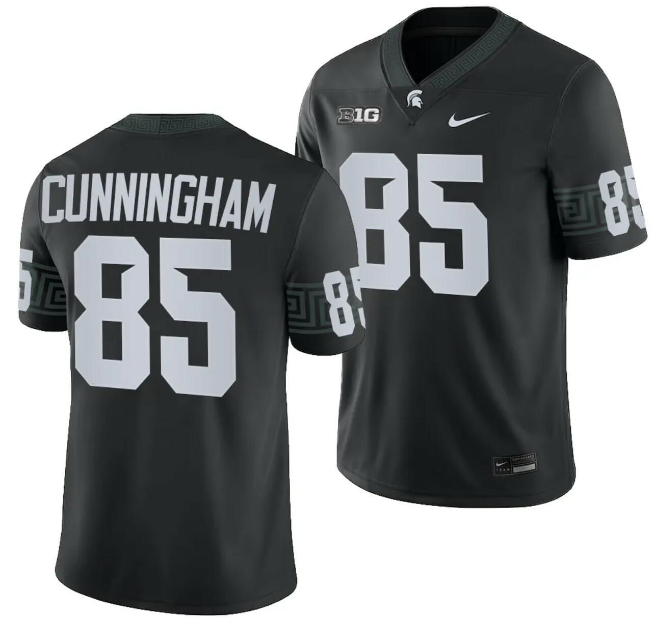 Michigan State Spartans BJ Cunningham Jersey #1 College Football Game 2023 Black 1 Michigan State Spartans BJ Cunningham Jersey #1 College Football Game 2023 Black
