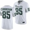 Michigan State Spartans BJ Cunningham Jersey #85 College Football Game 2023 White 6 Michigan State Spartans BJ Cunningham Jersey #85 College Football Game 2023 White