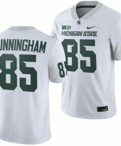 Michigan State Spartans BJ Cunningham Jersey #85 College Football Game 2023 White