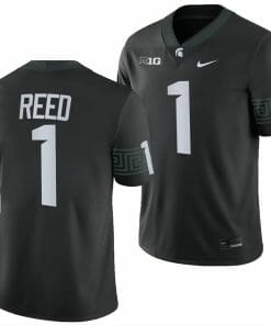 Michigan State Spartans Jayden Reed Jersey #1 College Football Game 2023 Black