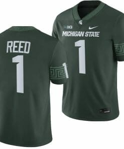 Michigan State Spartans Jayden Reed Jersey #1 College Football Game 2023 Green