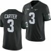 Michigan State Spartans Nathan Carter Jersey #3 College Football Game 2023 Black