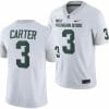 Michigan State Spartans Nathan Carter Jersey #3 College Football Game 2023 White 7 Michigan State Spartans Nathan Carter Jersey #3 College Football Game 2023 White