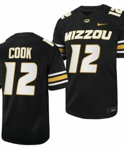 Missouri Tigers #12 Brady Cook Jersey NCAA College Football 2023 - Black