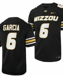 Missouri Tigers #6 Jake Garcia Jersey NCAA College Football 2023 - Black