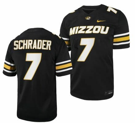 Missouri Tigers #7 Cody Schrader Jersey NCAA College Football 2023 - Black