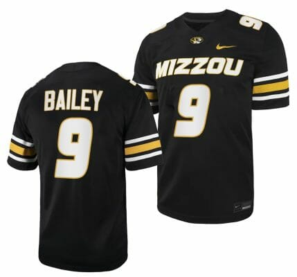 Missouri Tigers #9 Chad Bailey Jersey NCAA College Football 2023 - Black