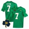 Notre Dame Audric Estime Jersey #7 College Football Johnny Lujack Patch Green