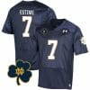 Notre Dame Audric Estime Jersey #7 College Football Johnny Lujack Patch Navy