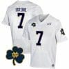 Notre Dame Audric Estime Jersey #7 College Football Johnny Lujack Patch White