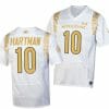 Notre Dame Fighting Irish #10 Sam Hartman Jersey Shamrock Series College Football White